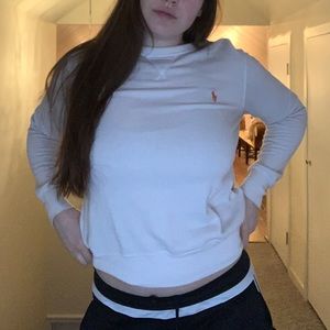 white polo crew neck